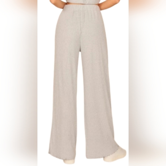 Vintage Havana Women's Rib Rayon Blend Wide Leg Pants Sand/Tan Small NWT - Picture 9 of 16